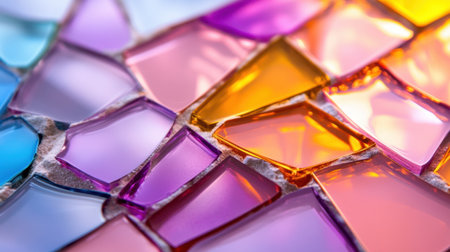 Abstract multicolor mosaic background with artistic flair and high visual appealの素材
