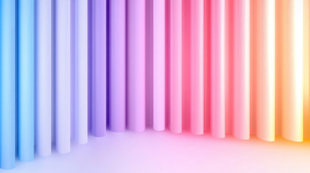 Delicate pastel gradient stripes arranged in a clean abstract format, ideal for soft web themesの素材