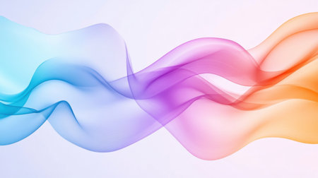 Gradient pastel streams flowing in wave shapes for abstract wallpapers and visual mood boardsの素材