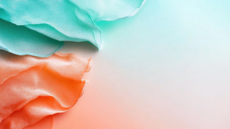 Gradient-rich abstract backdrop with textured patterns in coral and teal for visual storytellingの素材