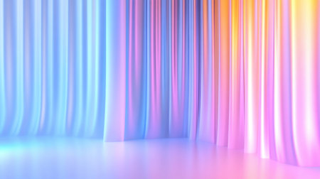 Modern abstract background with soft vertical lines in shifting color gradientsの素材