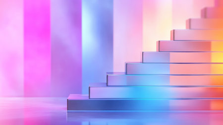 Soft pastel stripes with elegant gradient transitions for modern minimalist designの素材