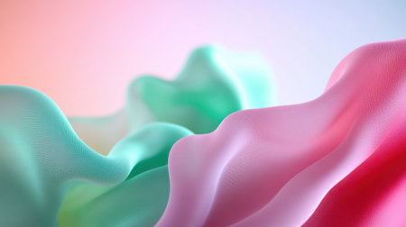 Abstract pastel-colored fluid background with elegant motion and soft curves for calming visualsの素材