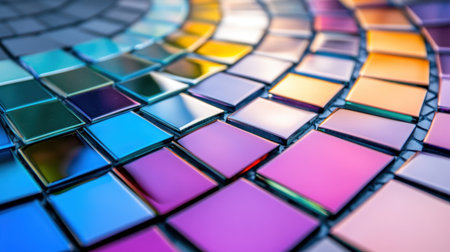 Abstract multicolor mosaic background with artistic flair and high visual appealの素材