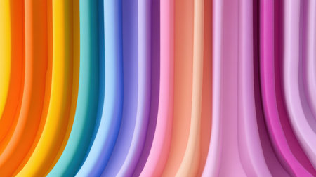 Abstract stripes in colorful vertical flow with smooth transitions, great for dynamic design useの素材