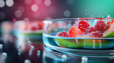 Textured abstract design with blended red, green, and blue hues for high-impact digital visualsの素材