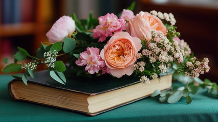 Romantic combination of florals and classic literatureの素材