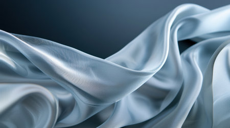 Capture the beauty of elegant silk fabric, draped gracefully to create soft curves and textures, ideal for fashion designs and artistic backgrounds.の素材
