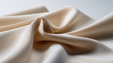 This image features a smooth, cream-colored textile that exudes elegance and softness. Perfect for fashion and interior design inspiration.の素材