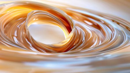 This mesmerizing image features swirling fluid patterns in warm tones, creating an abstract design that adds elegance and depth to any project.の素材