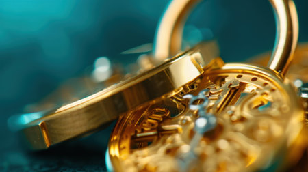 This stunning close-up image features shiny metallic coins with intricate designs reflecting soft light, perfect for themes of wealth, finance, and luxury.の素材