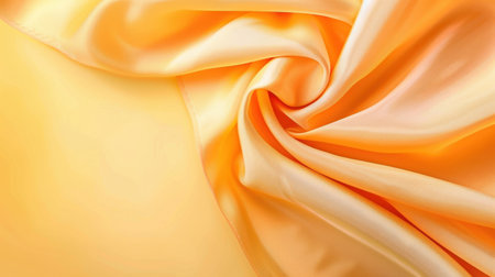 A visually captivating close-up of smooth yellow satin fabric displaying gentle curves and reflections, perfect for backgrounds or creative projects.の素材