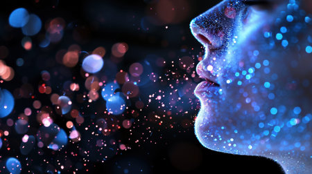 A captivating ethereal portrait showcasing a personの素材