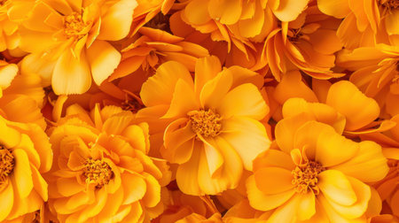 A stunning close-up image showcasing a vibrant array of bright yellow flowers, perfect for enhancing projects needing a cheerful and lively touch.の素材