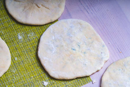delicious tortillas of dough with filling