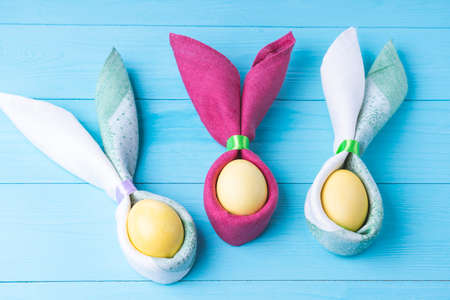 Easter eggs and the shape of rabbit ears,の写真素材