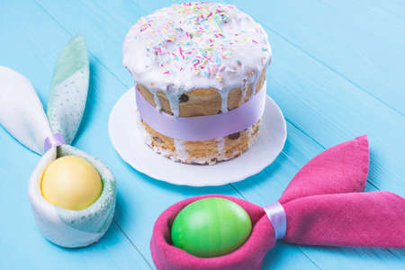 Easter eggs and the shape of rabbit ears,の写真素材