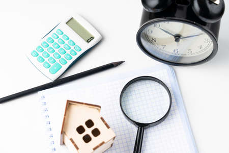 Search and purchase of real estate, selective focus, tinted image