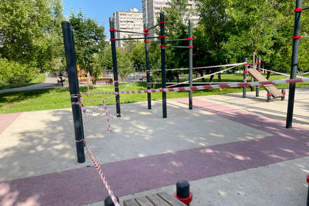 closure of playgrounds, new restrictions in Moscow due to an increase in the number of casesのeditorial素材