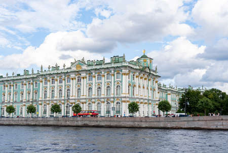 the Day of the Russian Navy Naval Parade Military destroyers on the Neva. Bridges of St. Petersburg. Holidays in Russiaのeditorial素材