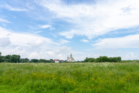 Russian Federation, Suzdal June 13, 2021, Suzdal, Vladimir region, the golden ring of Russia, mead, Russian folk art painting, folk crafts, Russian folk festivals and holidays, traditionsのeditorial素材