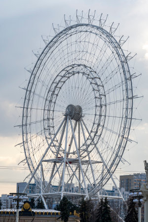 Moscow April 24, 2022, All-Russian Exhibition Center VDNH, exhibition of achievements of national economy in Moscow, park for walking and recreationのeditorial素材