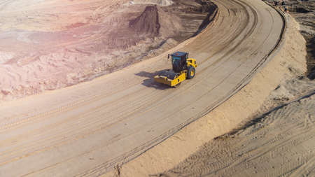 construction of a new toll road solar glare,の写真素材