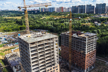 construction of modern houses in the metropolis