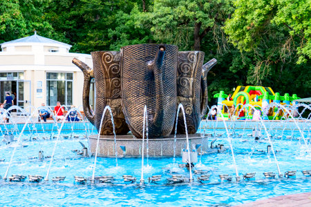 Fountain near the Smirnovsky mineral water springのeditorial素材