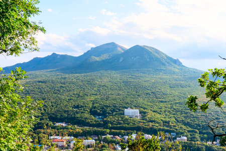 Resort Park on the territory of the resort city ofのeditorial素材