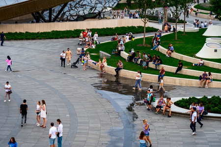Square in front of Paveletsky Railway Stationのeditorial素材