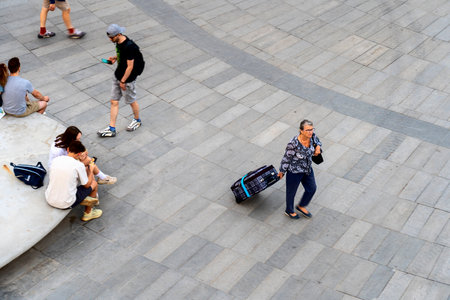 Square in front of Paveletsky Railway Stationのeditorial素材
