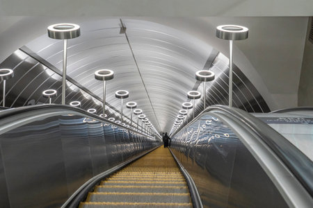 The metro station of the Bolshaya koltsevaya metroのeditorial素材