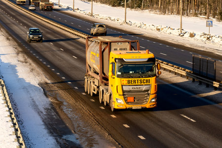 a truck carries dangerous cargoのeditorial素材