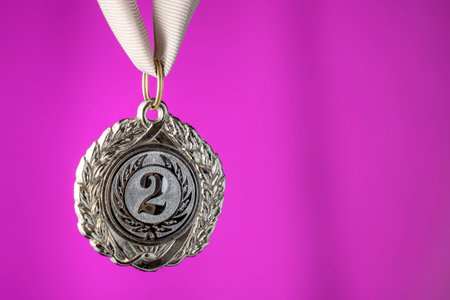 medal for the prize place in close-up competitionsの写真素材