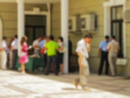 The theme of the work break in a creative story with a blurry surface image and the side elements                     の写真素材
