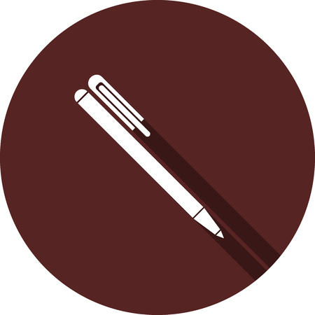 Vector. Handle icon with a cap on the circle of maroon colorのイラスト素材