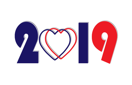 Blank for holiday greetings New year - 2019のイラスト素材