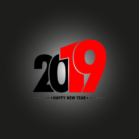 Blank for new year holiday greetings-2019, gradient backgroundのイラスト素材