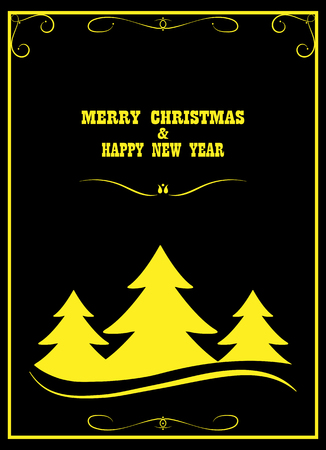 Template for new year and Christmas greeting cardのイラスト素材