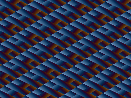 Symmetrical diagonal abstract pattern in blue and brownのイラスト素材