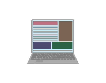 Laptop monitor with a picture of the screen. Conceptual image.のイラスト素材