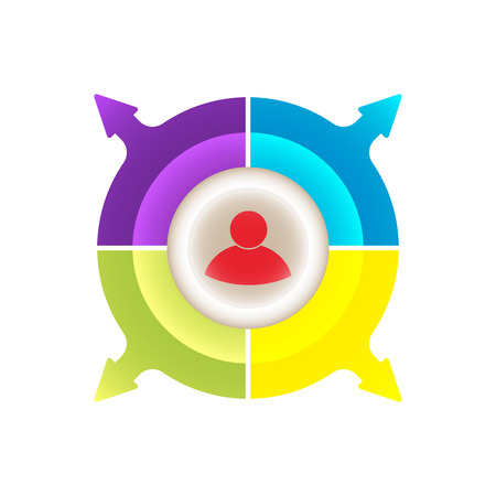 Pie chart for infographics to illustrate the project.のイラスト素材