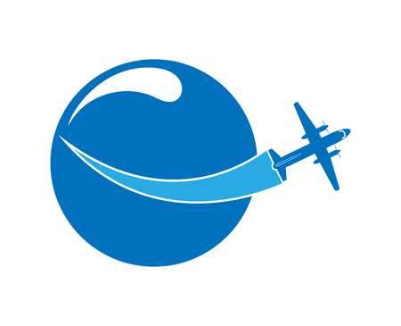 Icon on the theme of aviation, tourism and travel. Air transportation.のイラスト素材
