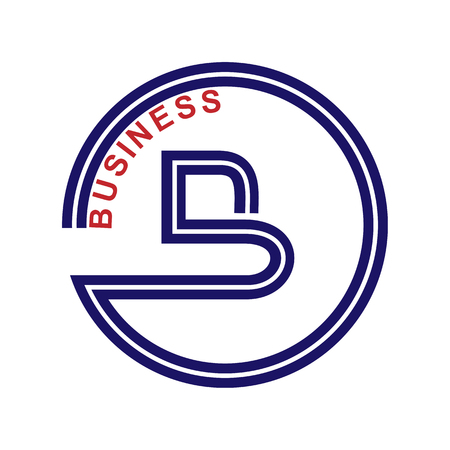 Double silhouette of the letter B inside the square.のイラスト素材