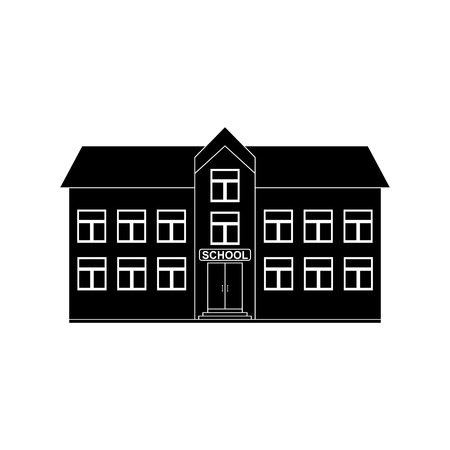 Simple office building icon with school inscriptionのイラスト素材