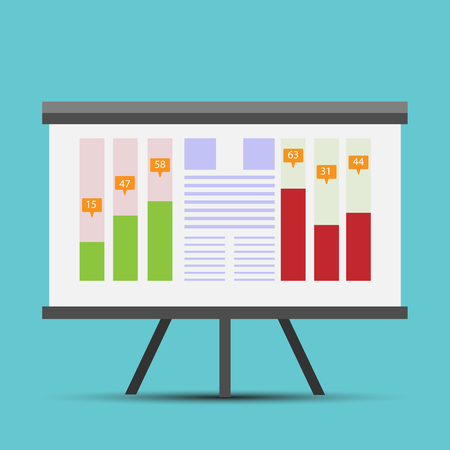 On the blackboard analysis of the dynamics of the business, salesのイラスト素材