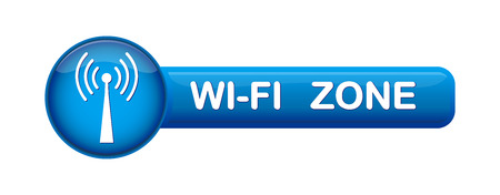 Button labeled Wi - Fi zone and iconのイラスト素材
