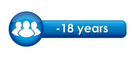 button with the age limit -18 years and iconのイラスト素材