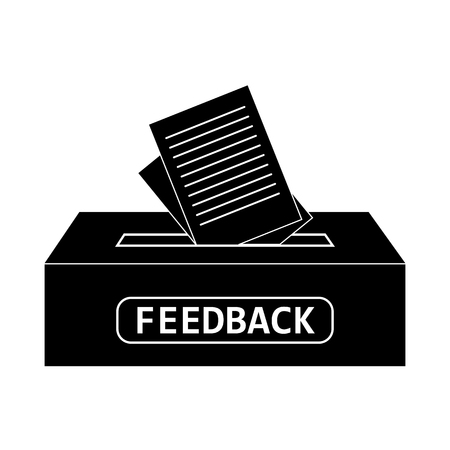 Feedback box inserted in the ballot boxのイラスト素材